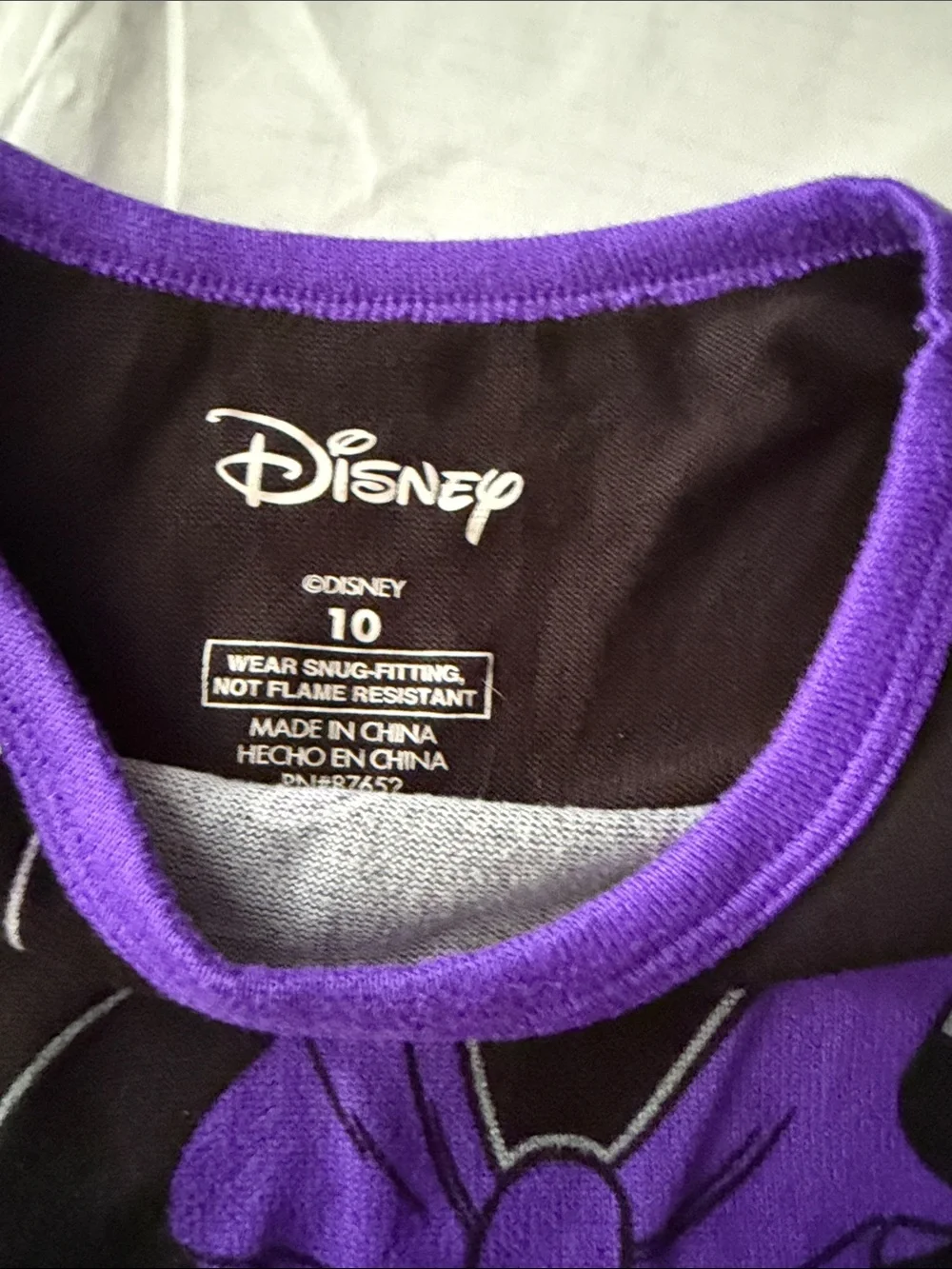 Disney Black, Purple and Pink Minnie Mouse Vampire Pajama Set